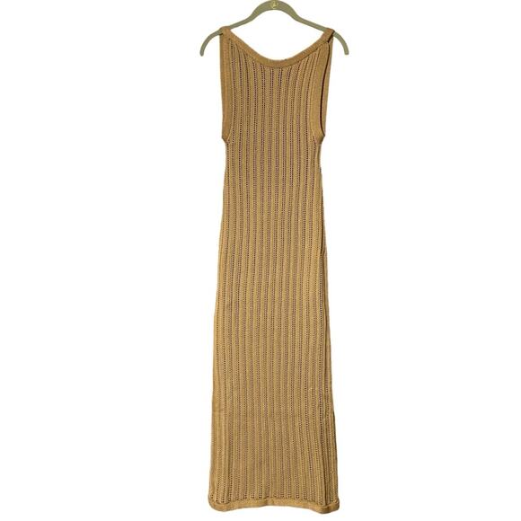 Savannah Morrow The Label Knit North Backless Cotton Dress Cafe Color Medium NWT - Picture 1 of 9